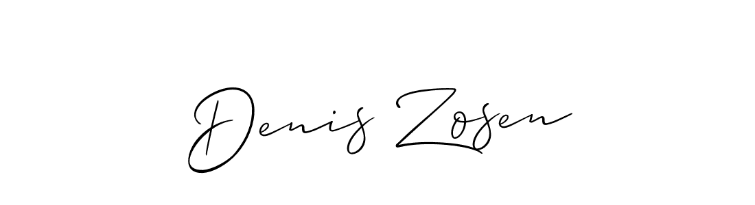 The best way (Allison_Script) to make a short signature is to pick only two or three words in your name. The name Denis Zosen include a total of six letters. For converting this name. Denis Zosen signature style 2 images and pictures png