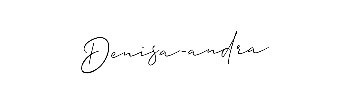 Create a beautiful signature design for name Denisa-andra. With this signature (Allison_Script) fonts, you can make a handwritten signature for free. Denisa-andra signature style 2 images and pictures png