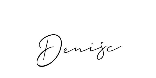 Allison_Script is a professional signature style that is perfect for those who want to add a touch of class to their signature. It is also a great choice for those who want to make their signature more unique. Get Denisc name to fancy signature for free. Denisc signature style 2 images and pictures png