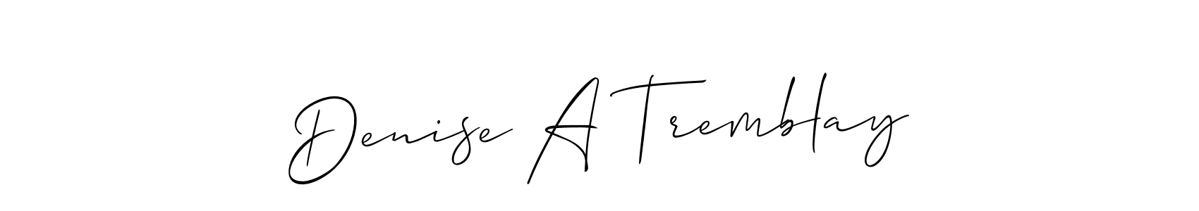 Use a signature maker to create a handwritten signature online. With this signature software, you can design (Allison_Script) your own signature for name Denise A Tremblay. Denise A Tremblay signature style 2 images and pictures png
