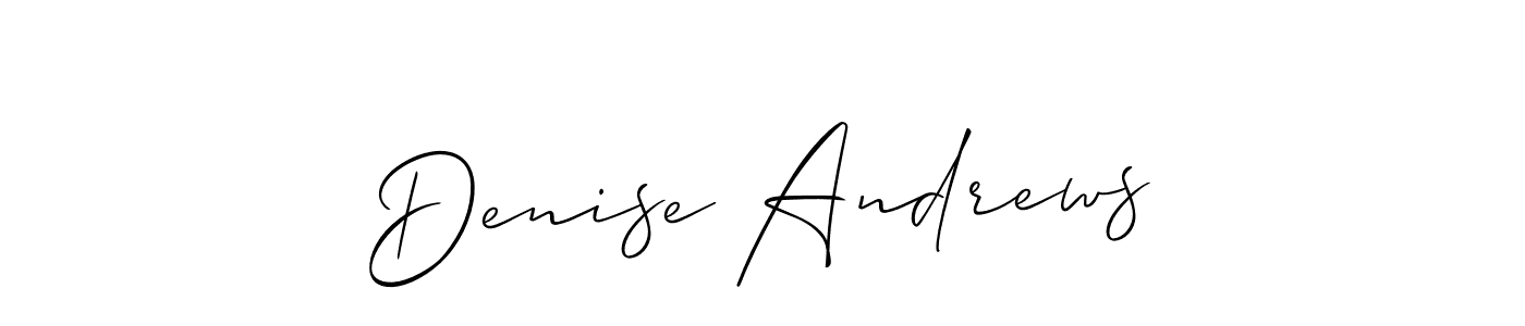 How to make Denise Andrews signature? Allison_Script is a professional autograph style. Create handwritten signature for Denise Andrews name. Denise Andrews signature style 2 images and pictures png