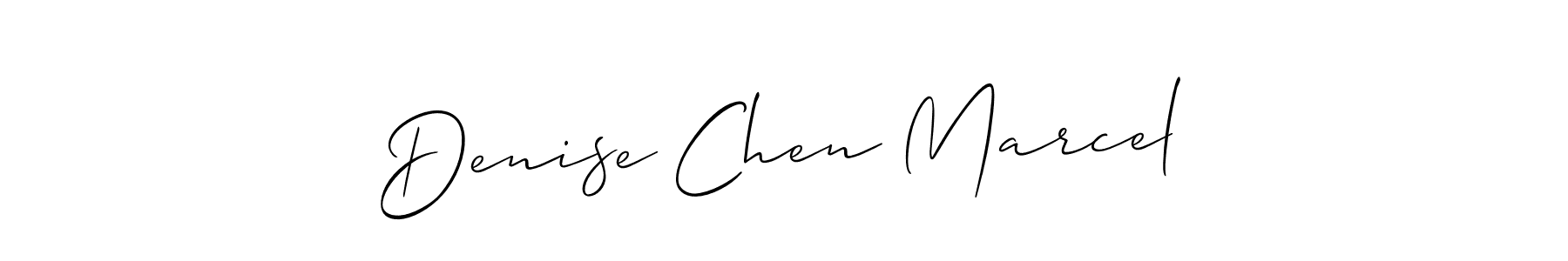 Make a beautiful signature design for name Denise Chen Marcel. With this signature (Allison_Script) style, you can create a handwritten signature for free. Denise Chen Marcel signature style 2 images and pictures png