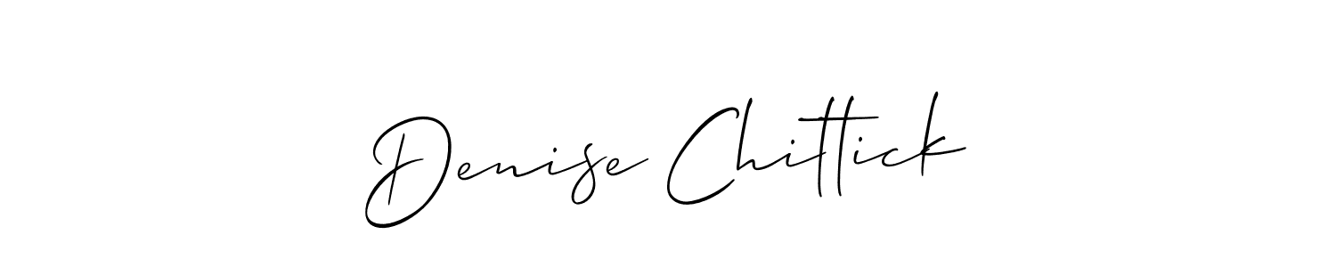 Design your own signature with our free online signature maker. With this signature software, you can create a handwritten (Allison_Script) signature for name Denise Chittick. Denise Chittick signature style 2 images and pictures png