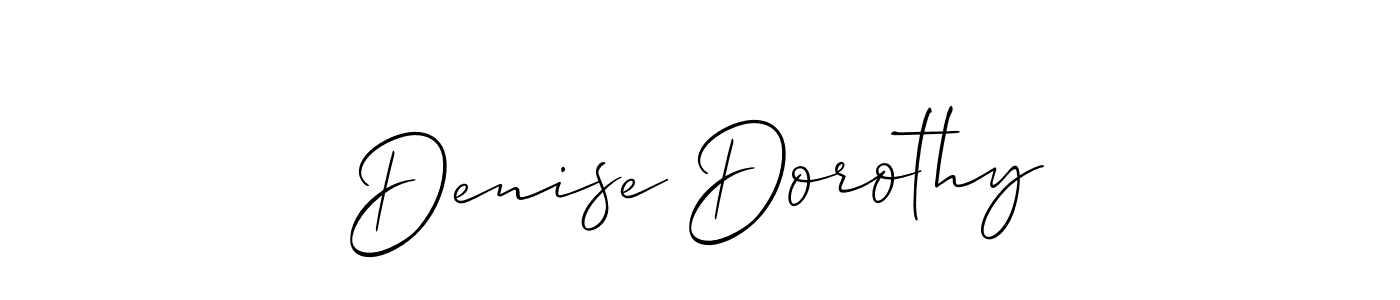 Also You can easily find your signature by using the search form. We will create Denise Dorothy name handwritten signature images for you free of cost using Allison_Script sign style. Denise Dorothy signature style 2 images and pictures png