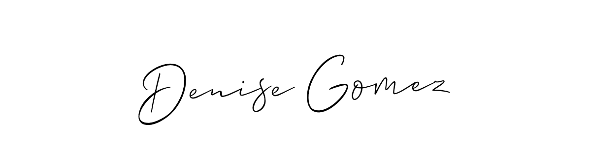 Allison_Script is a professional signature style that is perfect for those who want to add a touch of class to their signature. It is also a great choice for those who want to make their signature more unique. Get Denise Gomez name to fancy signature for free. Denise Gomez signature style 2 images and pictures png
