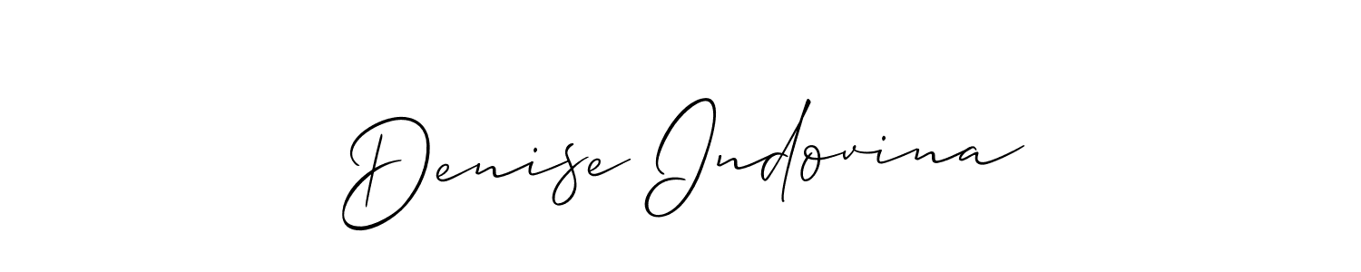 Use a signature maker to create a handwritten signature online. With this signature software, you can design (Allison_Script) your own signature for name Denise Indovina. Denise Indovina signature style 2 images and pictures png