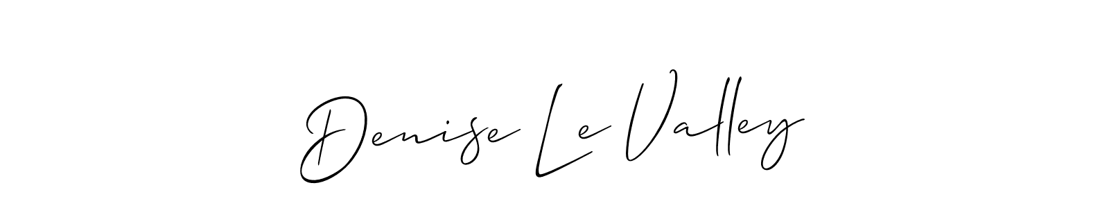 Denise Le Valley stylish signature style. Best Handwritten Sign (Allison_Script) for my name. Handwritten Signature Collection Ideas for my name Denise Le Valley. Denise Le Valley signature style 2 images and pictures png