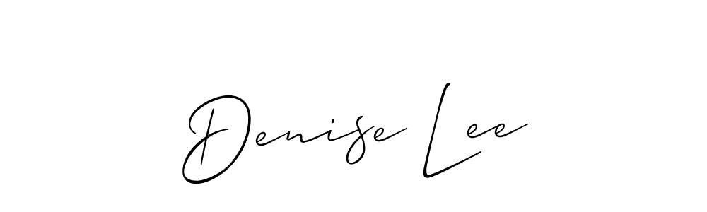 The best way (Allison_Script) to make a short signature is to pick only two or three words in your name. The name Denise Lee include a total of six letters. For converting this name. Denise Lee signature style 2 images and pictures png