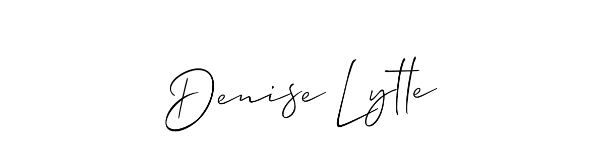 You should practise on your own different ways (Allison_Script) to write your name (Denise Lytle) in signature. don't let someone else do it for you. Denise Lytle signature style 2 images and pictures png