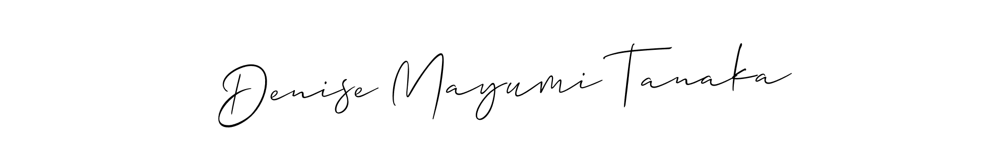 How to Draw Denise Mayumi Tanaka signature style? Allison_Script is a latest design signature styles for name Denise Mayumi Tanaka. Denise Mayumi Tanaka signature style 2 images and pictures png