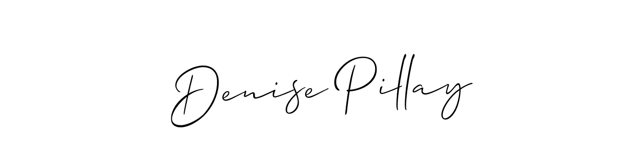 Similarly Allison_Script is the best handwritten signature design. Signature creator online .You can use it as an online autograph creator for name Denise Pillay. Denise Pillay signature style 2 images and pictures png