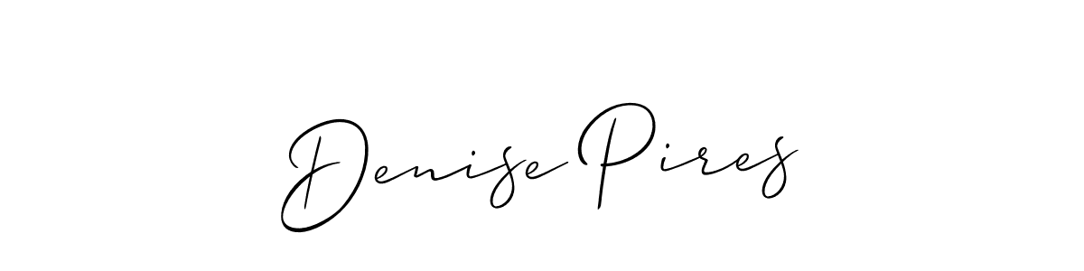 Use a signature maker to create a handwritten signature online. With this signature software, you can design (Allison_Script) your own signature for name Denise Pires. Denise Pires signature style 2 images and pictures png