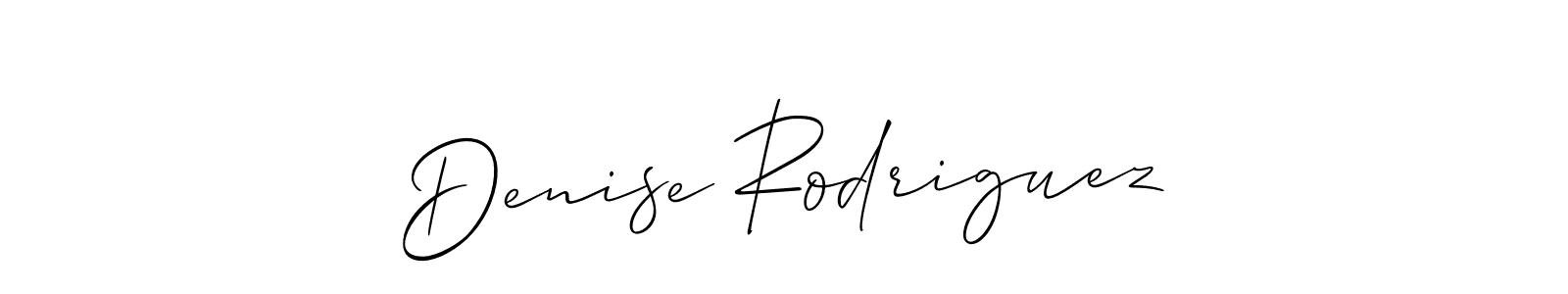How to make Denise Rodriguez name signature. Use Allison_Script style for creating short signs online. This is the latest handwritten sign. Denise Rodriguez signature style 2 images and pictures png