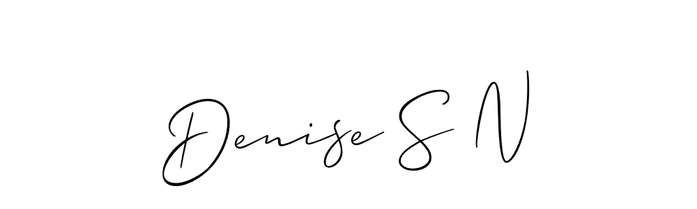 How to make Denise S N name signature. Use Allison_Script style for creating short signs online. This is the latest handwritten sign. Denise S N signature style 2 images and pictures png