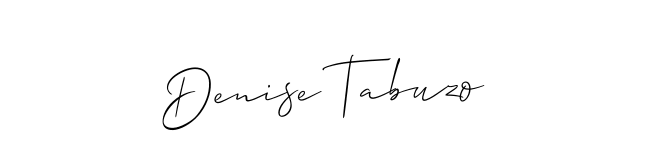 Design your own signature with our free online signature maker. With this signature software, you can create a handwritten (Allison_Script) signature for name Denise Tabuzo. Denise Tabuzo signature style 2 images and pictures png