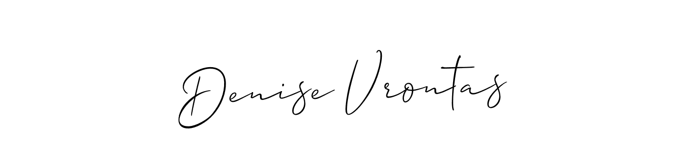 Use a signature maker to create a handwritten signature online. With this signature software, you can design (Allison_Script) your own signature for name Denise Vrontas. Denise Vrontas signature style 2 images and pictures png