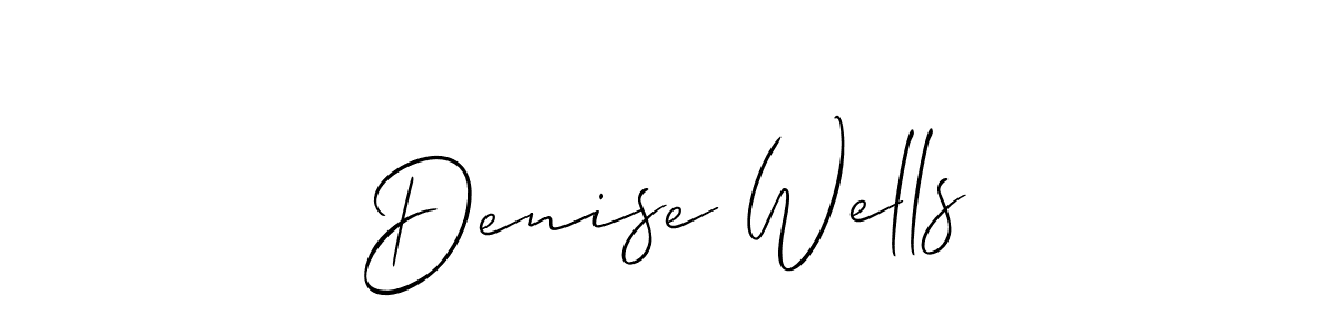 Also You can easily find your signature by using the search form. We will create Denise Wells name handwritten signature images for you free of cost using Allison_Script sign style. Denise Wells signature style 2 images and pictures png