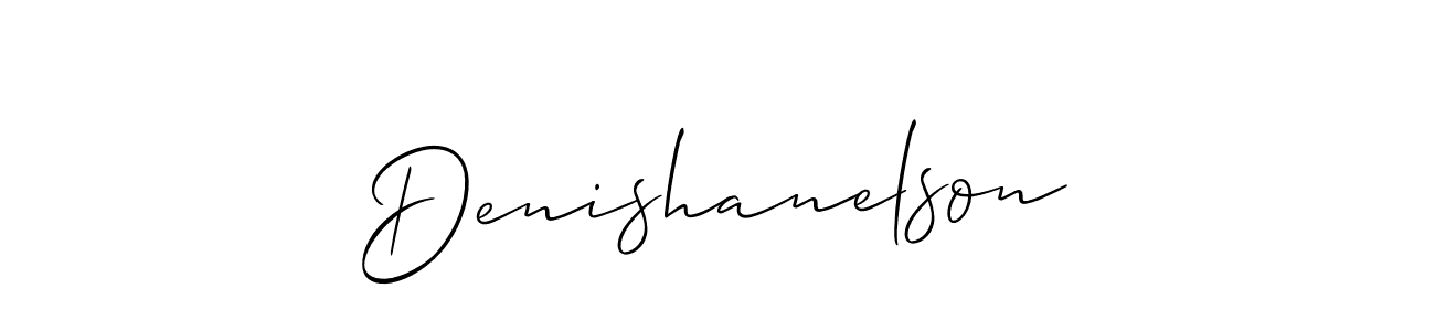 Design your own signature with our free online signature maker. With this signature software, you can create a handwritten (Allison_Script) signature for name Denishanelson. Denishanelson signature style 2 images and pictures png