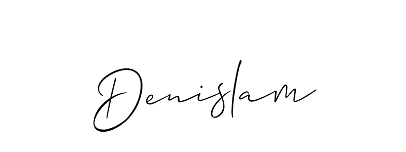 Also You can easily find your signature by using the search form. We will create Denislam name handwritten signature images for you free of cost using Allison_Script sign style. Denislam signature style 2 images and pictures png