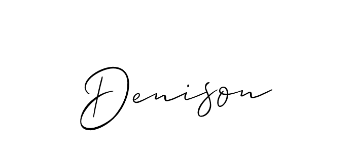 Allison_Script is a professional signature style that is perfect for those who want to add a touch of class to their signature. It is also a great choice for those who want to make their signature more unique. Get Denison name to fancy signature for free. Denison signature style 2 images and pictures png