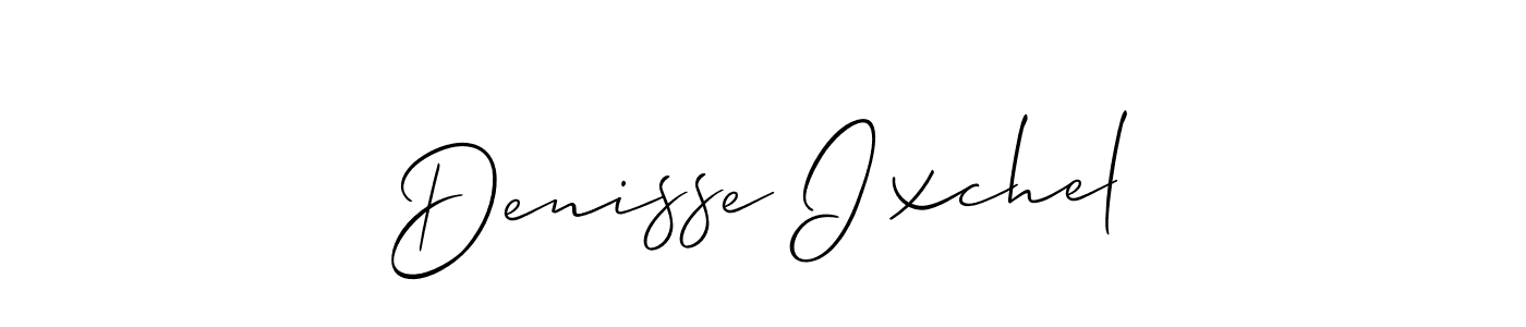 Allison_Script is a professional signature style that is perfect for those who want to add a touch of class to their signature. It is also a great choice for those who want to make their signature more unique. Get Denisse Ixchel name to fancy signature for free. Denisse Ixchel signature style 2 images and pictures png