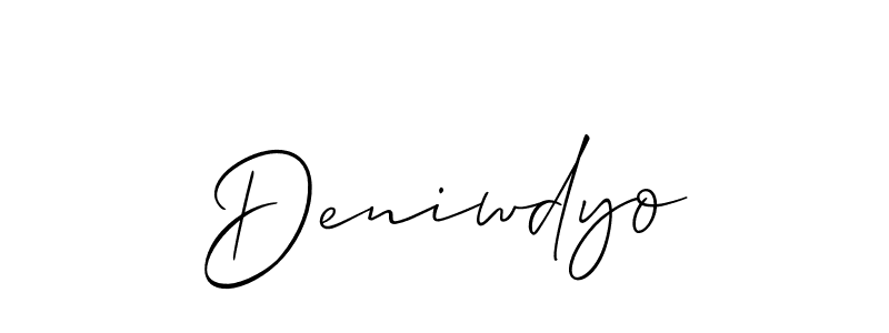 Similarly Allison_Script is the best handwritten signature design. Signature creator online .You can use it as an online autograph creator for name Deniwdyo. Deniwdyo signature style 2 images and pictures png