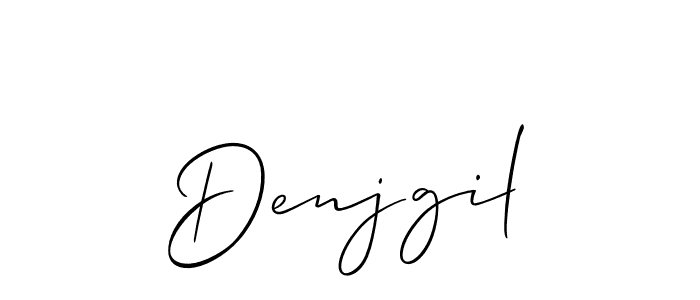 Also You can easily find your signature by using the search form. We will create Denjgil name handwritten signature images for you free of cost using Allison_Script sign style. Denjgil signature style 2 images and pictures png