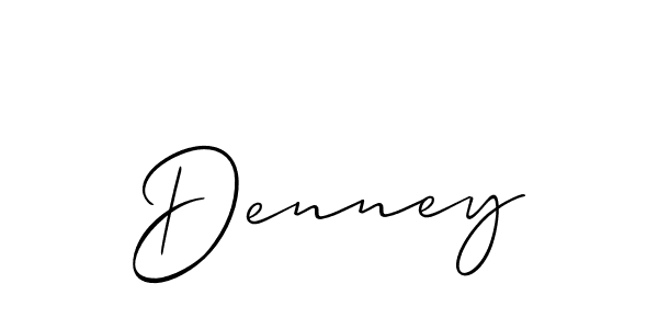 Create a beautiful signature design for name Denney. With this signature (Allison_Script) fonts, you can make a handwritten signature for free. Denney signature style 2 images and pictures png