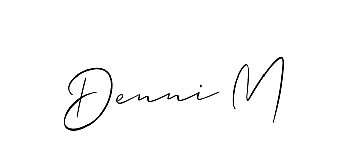 Make a beautiful signature design for name Denni M. With this signature (Allison_Script) style, you can create a handwritten signature for free. Denni M signature style 2 images and pictures png