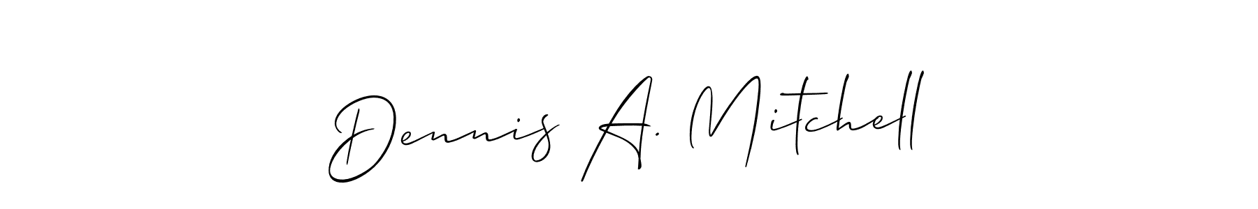 Also You can easily find your signature by using the search form. We will create Dennis A. Mitchell name handwritten signature images for you free of cost using Allison_Script sign style. Dennis A. Mitchell signature style 2 images and pictures png