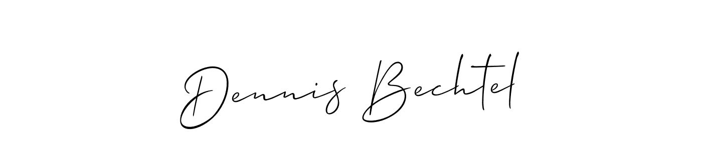 Use a signature maker to create a handwritten signature online. With this signature software, you can design (Allison_Script) your own signature for name Dennis Bechtel. Dennis Bechtel signature style 2 images and pictures png