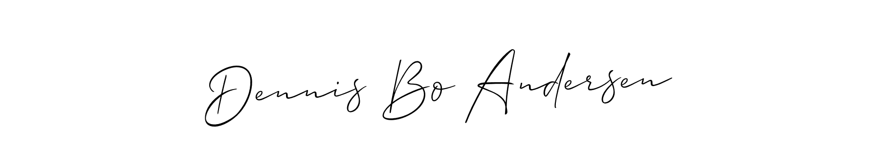 You should practise on your own different ways (Allison_Script) to write your name (Dennis Bo Andersen) in signature. don't let someone else do it for you. Dennis Bo Andersen signature style 2 images and pictures png