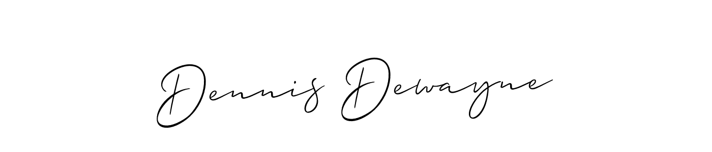 Also You can easily find your signature by using the search form. We will create Dennis Dewayne name handwritten signature images for you free of cost using Allison_Script sign style. Dennis Dewayne signature style 2 images and pictures png