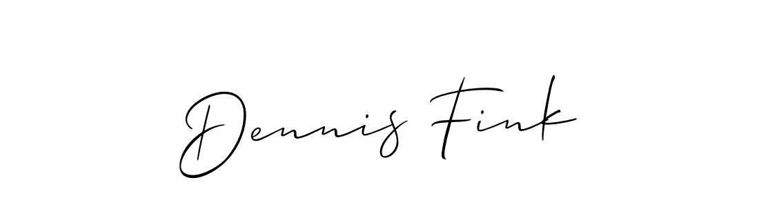 How to make Dennis Fink signature? Allison_Script is a professional autograph style. Create handwritten signature for Dennis Fink name. Dennis Fink signature style 2 images and pictures png