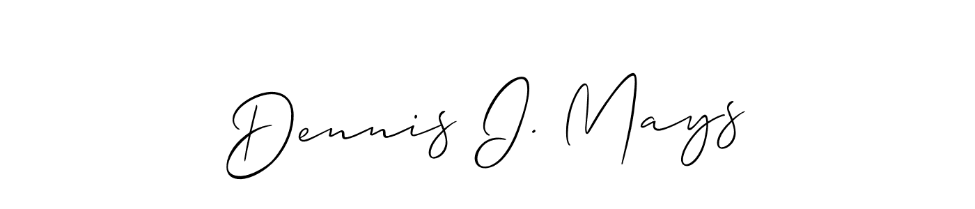 You should practise on your own different ways (Allison_Script) to write your name (Dennis I. Mays) in signature. don't let someone else do it for you. Dennis I. Mays signature style 2 images and pictures png