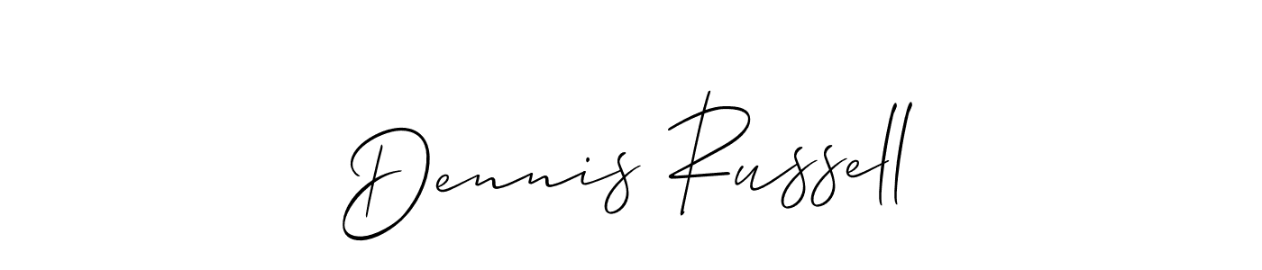 Allison_Script is a professional signature style that is perfect for those who want to add a touch of class to their signature. It is also a great choice for those who want to make their signature more unique. Get Dennis Russell name to fancy signature for free. Dennis Russell signature style 2 images and pictures png