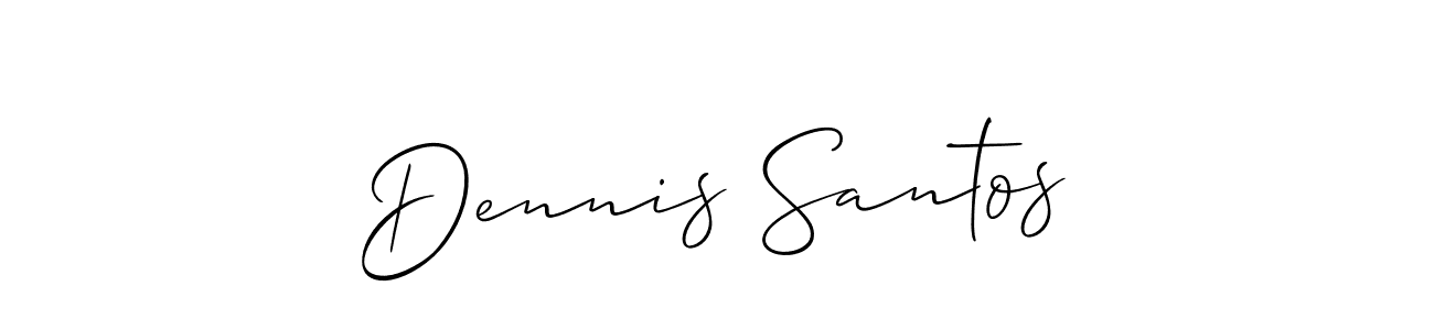 It looks lik you need a new signature style for name Dennis Santos. Design unique handwritten (Allison_Script) signature with our free signature maker in just a few clicks. Dennis Santos signature style 2 images and pictures png