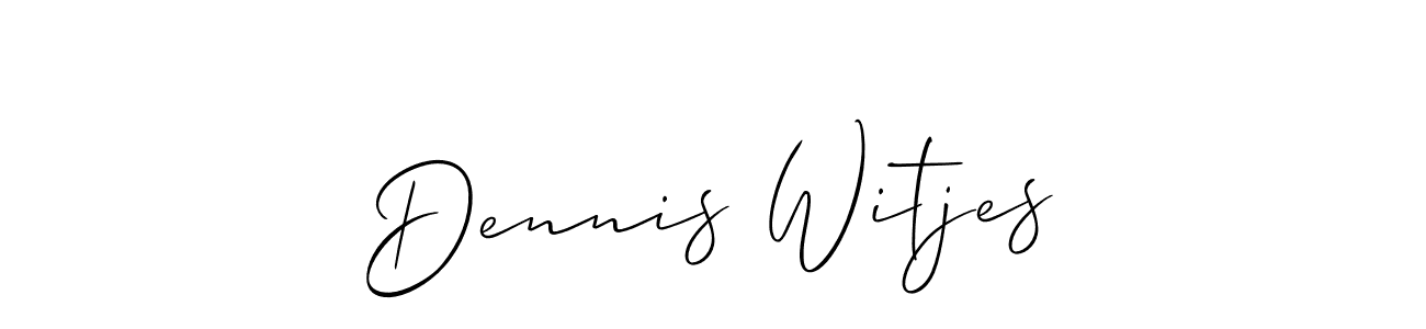 It looks lik you need a new signature style for name Dennis Witjes. Design unique handwritten (Allison_Script) signature with our free signature maker in just a few clicks. Dennis Witjes signature style 2 images and pictures png
