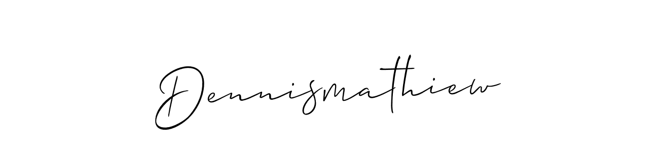 How to Draw Dennismathiew signature style? Allison_Script is a latest design signature styles for name Dennismathiew. Dennismathiew signature style 2 images and pictures png