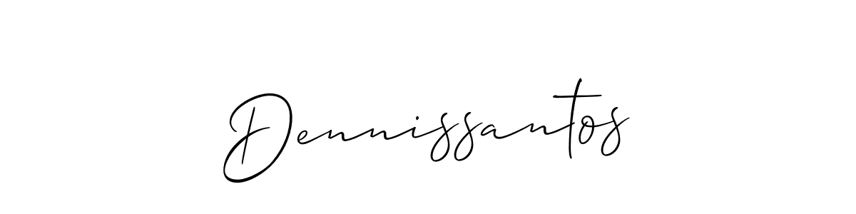 Also we have Dennissantos name is the best signature style. Create professional handwritten signature collection using Allison_Script autograph style. Dennissantos signature style 2 images and pictures png