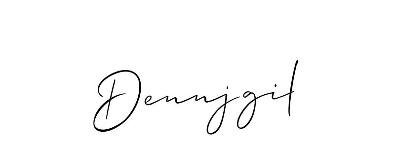 This is the best signature style for the Dennjgil name. Also you like these signature font (Allison_Script). Mix name signature. Dennjgil signature style 2 images and pictures png