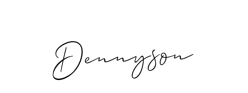 Make a short Dennyson signature style. Manage your documents anywhere anytime using Allison_Script. Create and add eSignatures, submit forms, share and send files easily. Dennyson signature style 2 images and pictures png