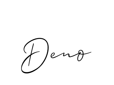 How to make Deno signature? Allison_Script is a professional autograph style. Create handwritten signature for Deno name. Deno signature style 2 images and pictures png