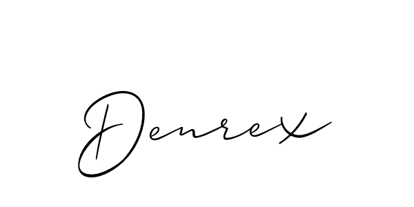 Create a beautiful signature design for name Denrex. With this signature (Allison_Script) fonts, you can make a handwritten signature for free. Denrex signature style 2 images and pictures png