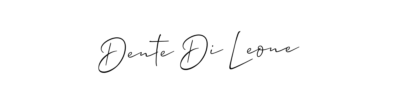 The best way (Allison_Script) to make a short signature is to pick only two or three words in your name. The name Dente Di Leone include a total of six letters. For converting this name. Dente Di Leone signature style 2 images and pictures png