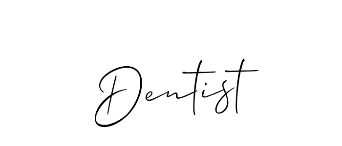 How to Draw Dentist signature style? Allison_Script is a latest design signature styles for name Dentist. Dentist signature style 2 images and pictures png