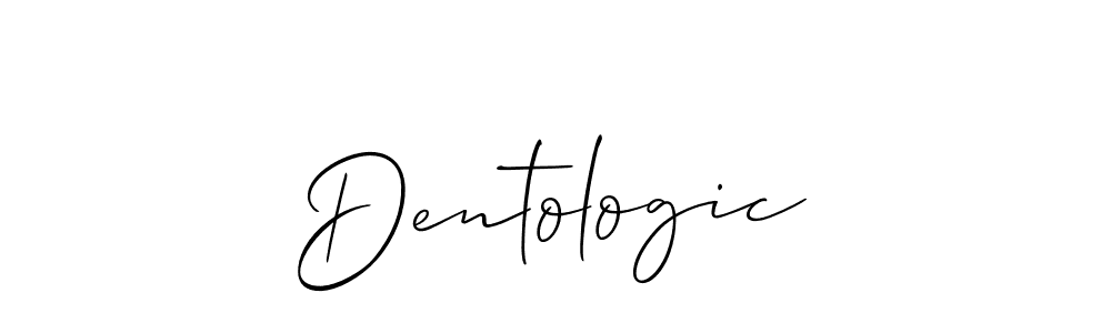 Create a beautiful signature design for name Dentologic. With this signature (Allison_Script) fonts, you can make a handwritten signature for free. Dentologic signature style 2 images and pictures png