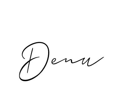 How to Draw Denu signature style? Allison_Script is a latest design signature styles for name Denu. Denu signature style 2 images and pictures png