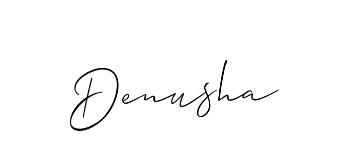 You should practise on your own different ways (Allison_Script) to write your name (Denusha) in signature. don't let someone else do it for you. Denusha signature style 2 images and pictures png