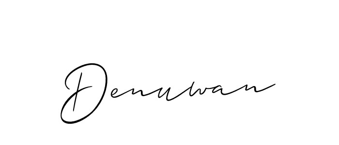 Best and Professional Signature Style for Denuwan. Allison_Script Best Signature Style Collection. Denuwan signature style 2 images and pictures png